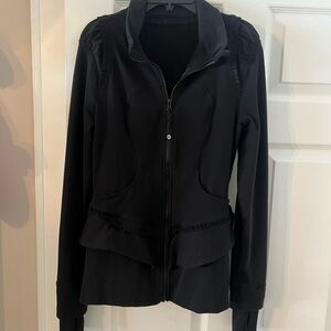 Lululemon Athletica Black Athletic Jacket Lightweight Casual size S